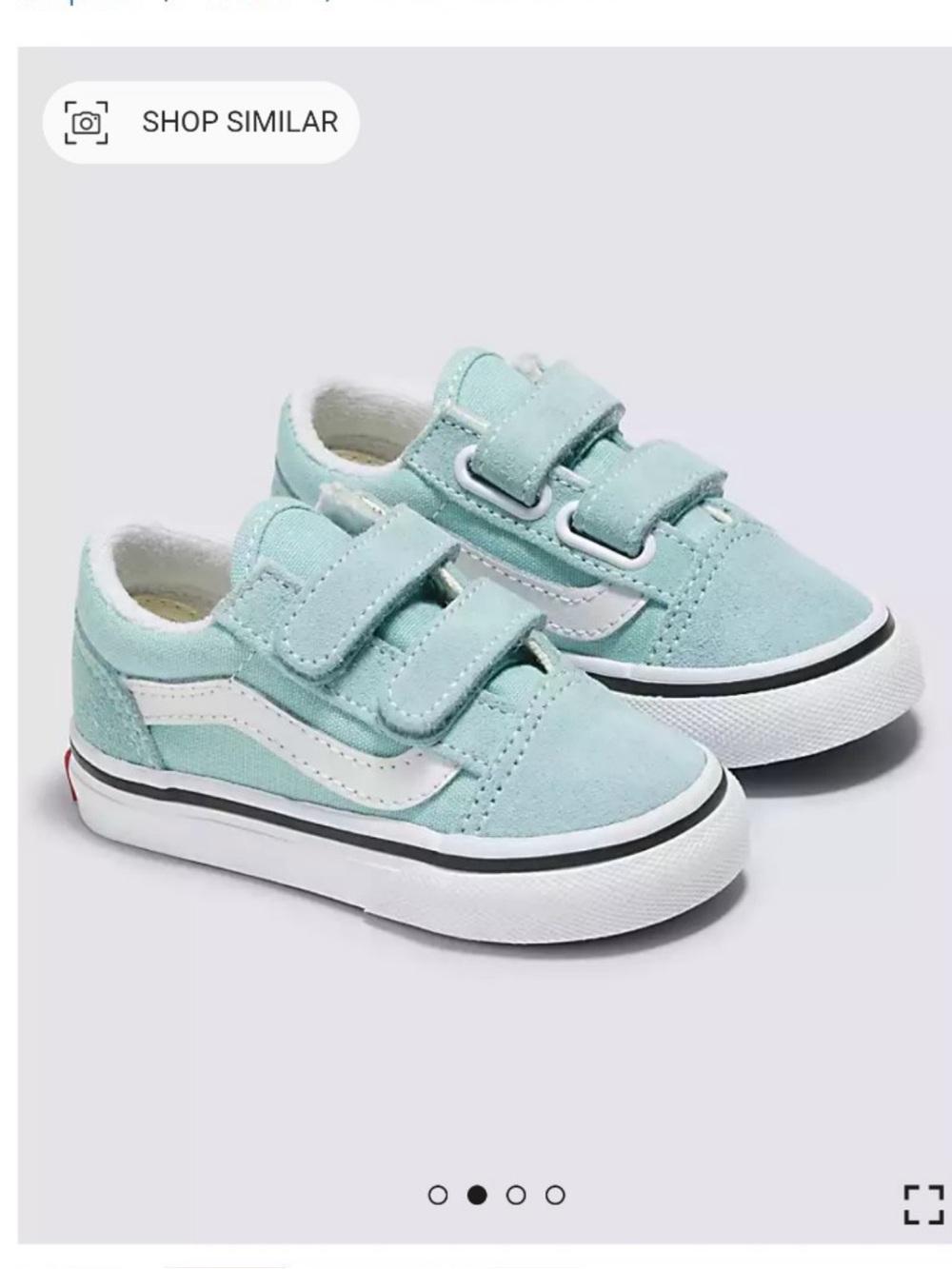 Vans Toddler Old Skool V Sneakers in Aquatic and White